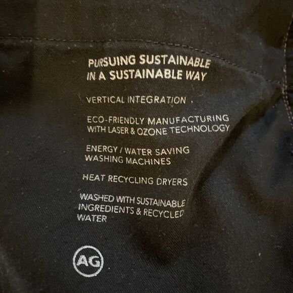 AG Adriano Goldschmied Everett Size 33x34 Slim Straight Brown Chino Pants Mens - Picture 11 of 13